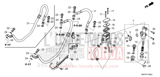 REAR BRAKE MASTER CYLINDER CBR500RAM de 2021